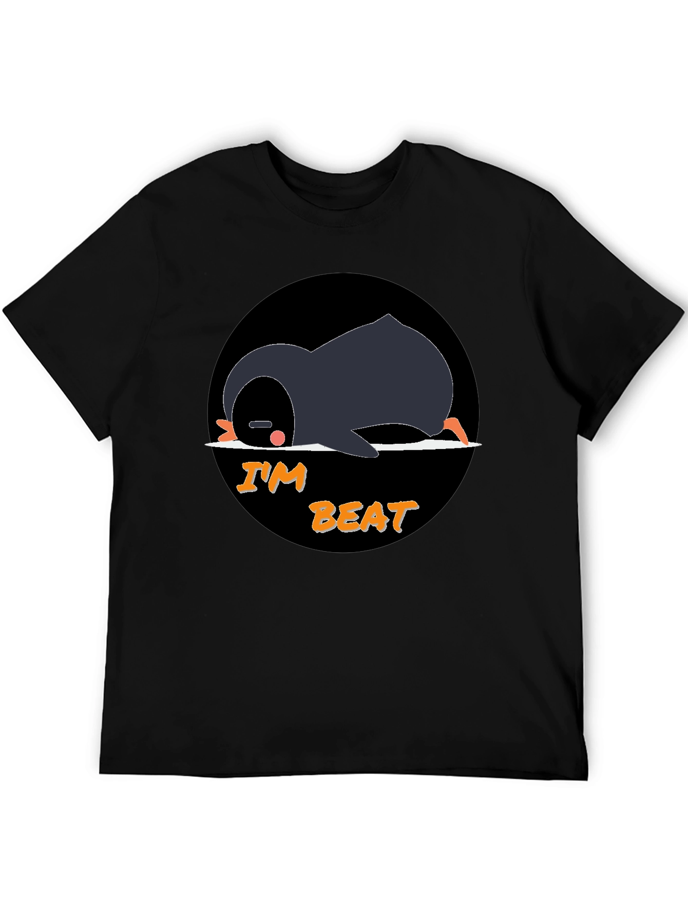 Im Beat Penguin T-Shirt - Black Cotton Tee