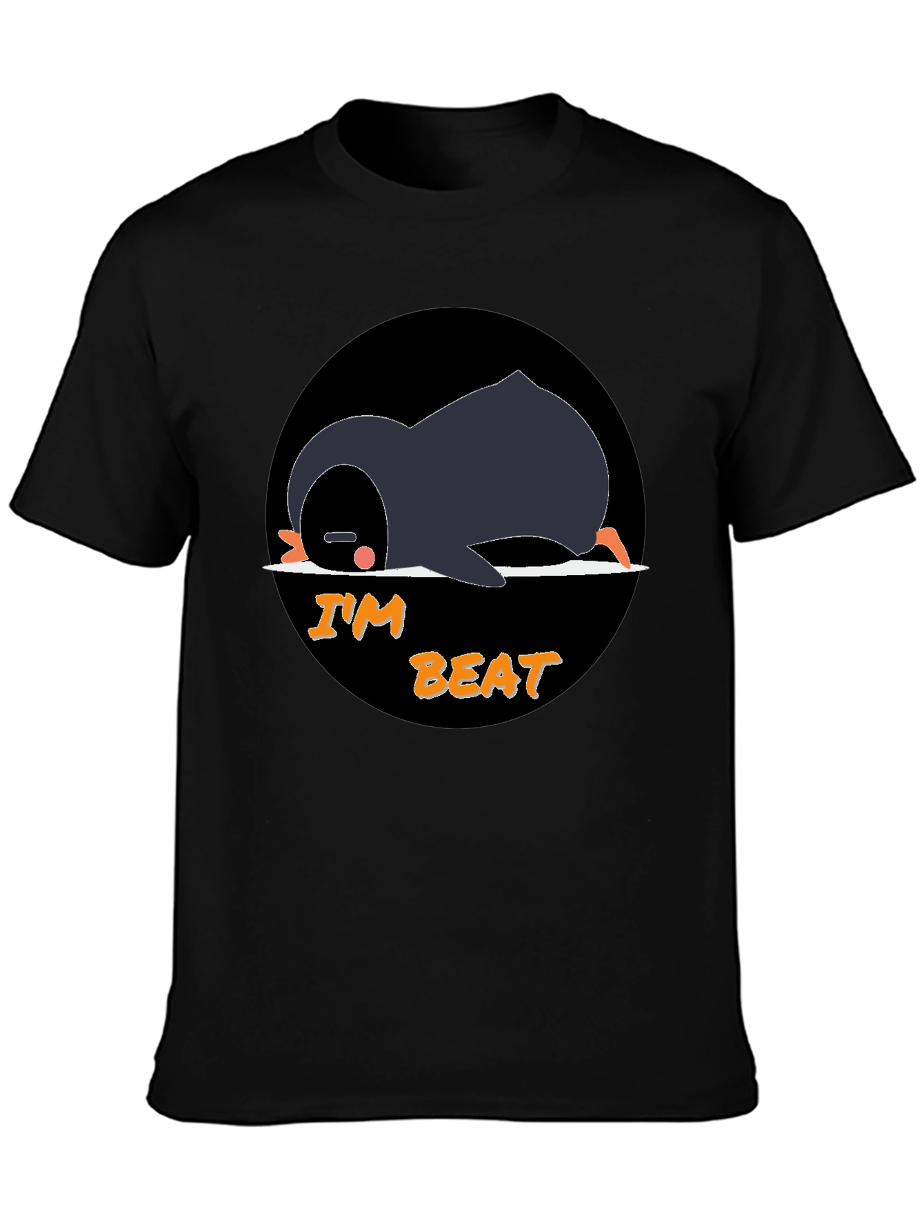 Im Beat Penguin T-Shirt - Black Cotton Tee