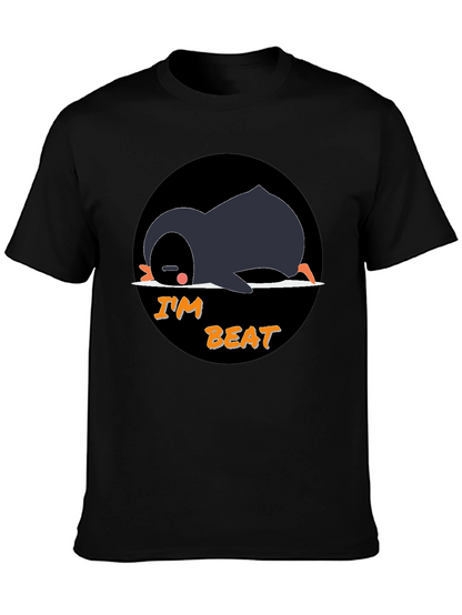 Im Beat Penguin T-Shirt - Black Cotton Tee