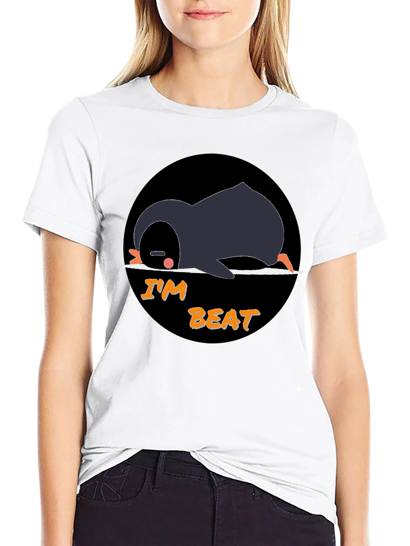 Im Beat Penguin T-Shirt - Black Cotton Tee