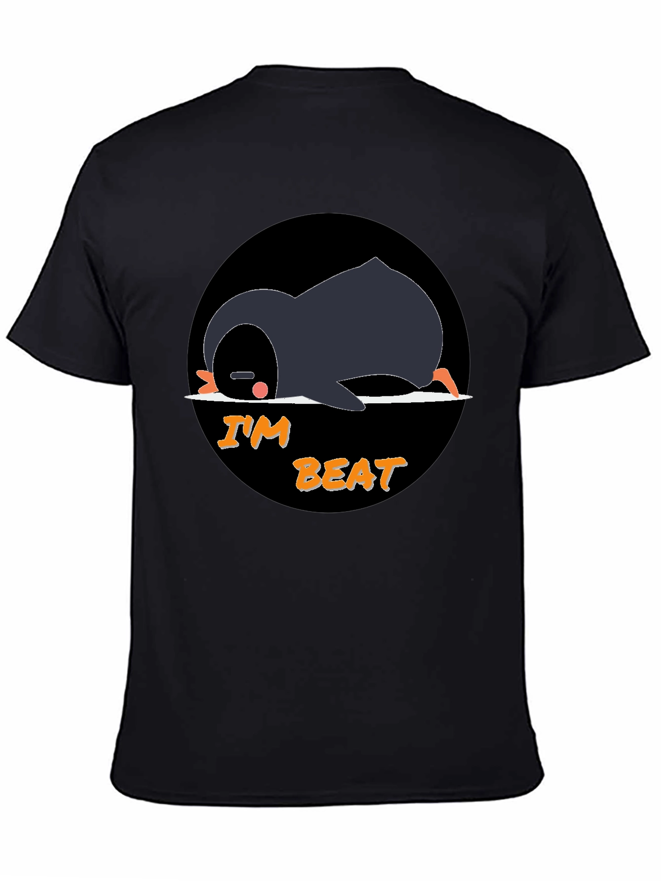 Im Beat Penguin T-Shirt - Black Cotton Tee