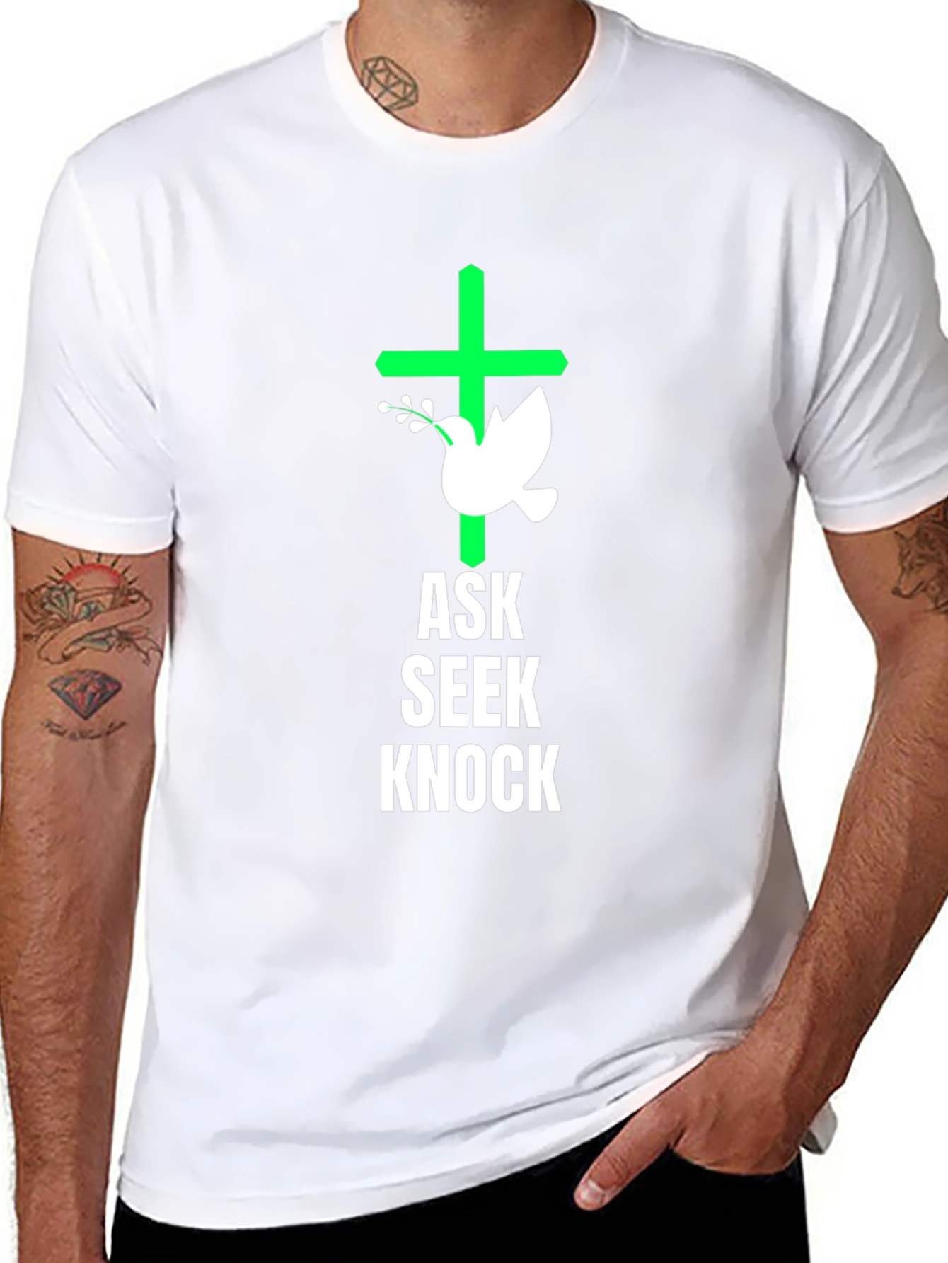 Ask Seek Knock Graphic Tee