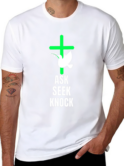 Ask Seek Knock Graphic Tee