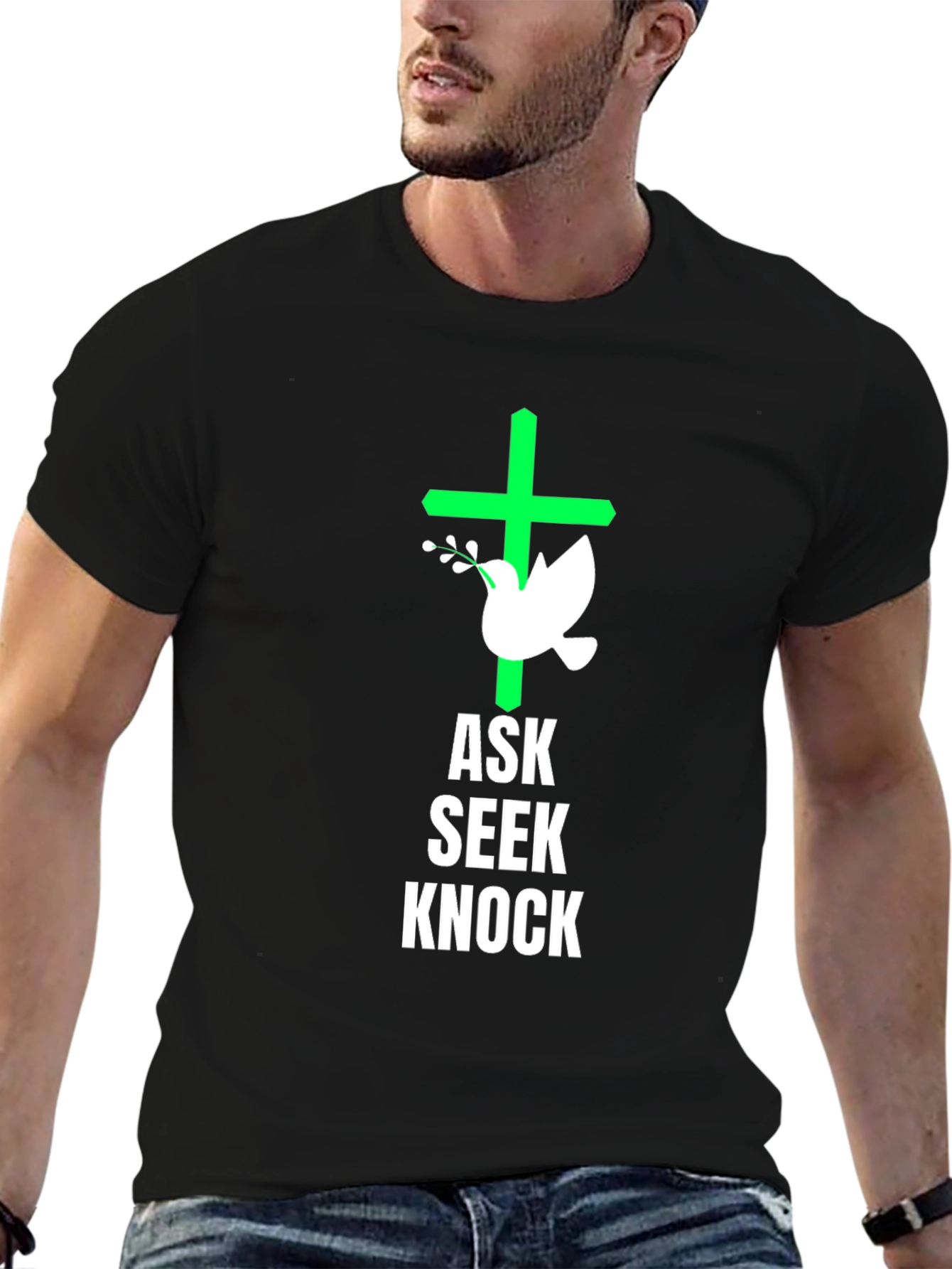Ask Seek Knock Graphic Tee