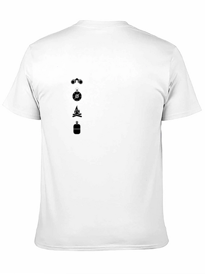 Mens Black Camping Icon T-Shirt