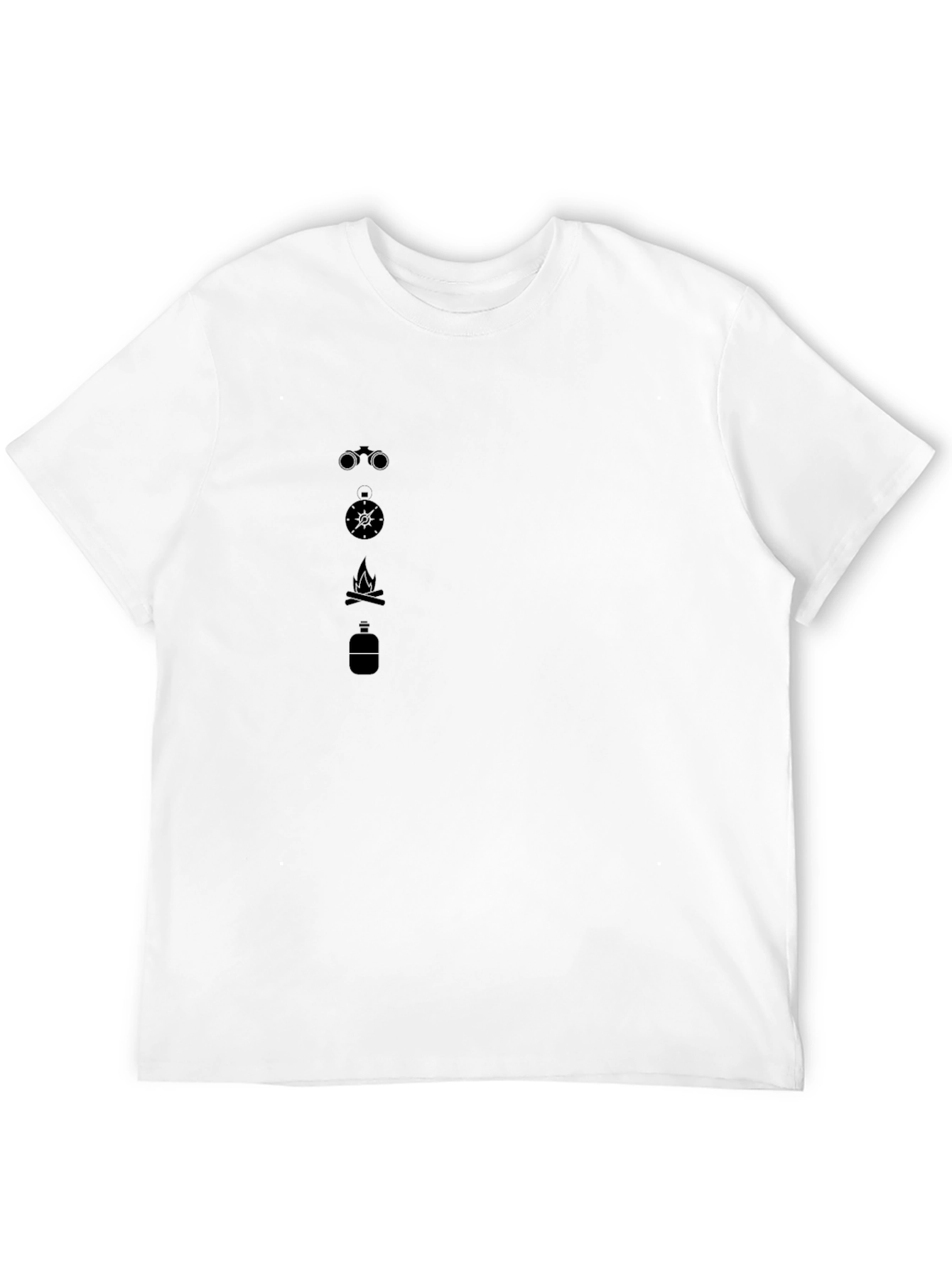 Mens Black Camping Icon T-Shirt