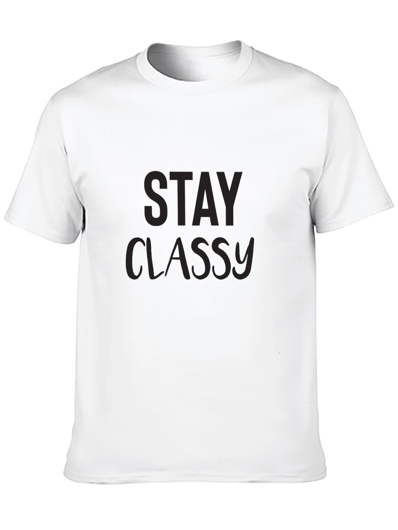 Stay Classy Black Crew Neck T-Shirt