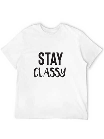 Stay Classy Black Crew Neck T-Shirt