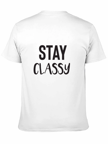 Stay Classy Black Crew Neck T-Shirt