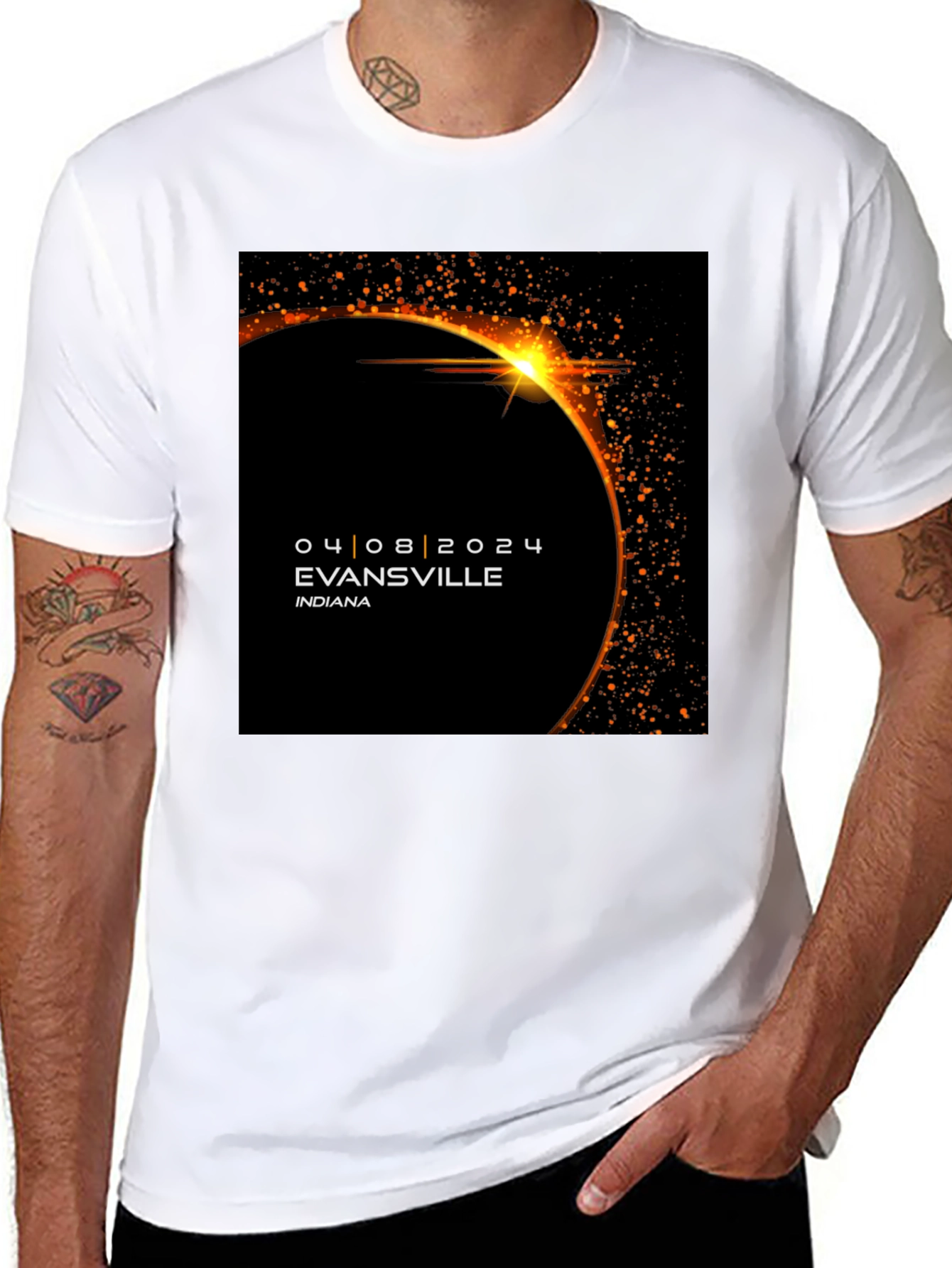 Evansville Eclipse 2024 T-Shirt - Total Solar Eclipse Souvenir
