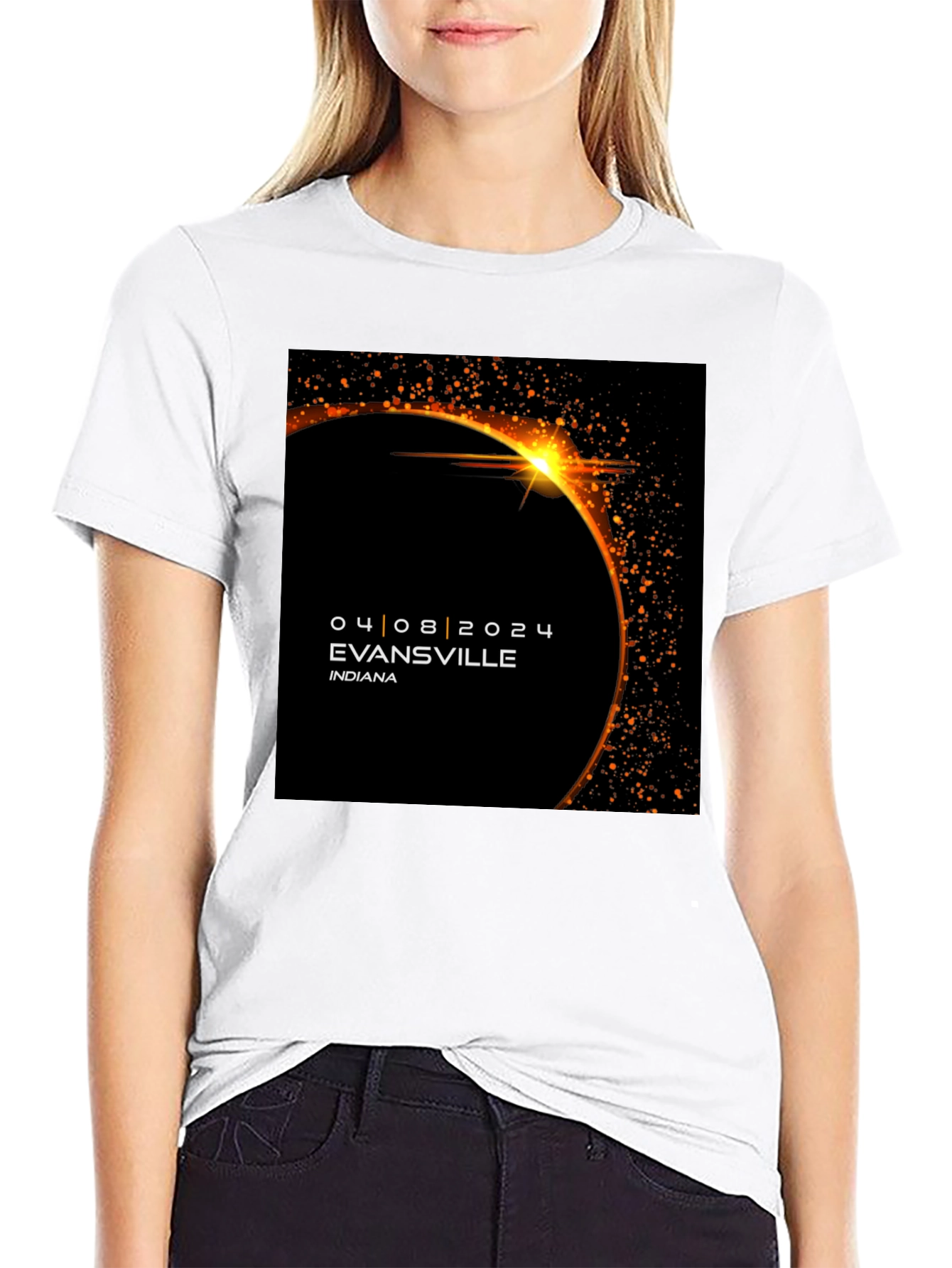 Evansville Eclipse 2024 T-Shirt - Total Solar Eclipse Souvenir
