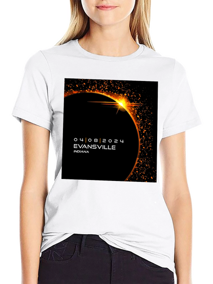 Evansville Eclipse 2024 T-Shirt - Total Solar Eclipse Souvenir