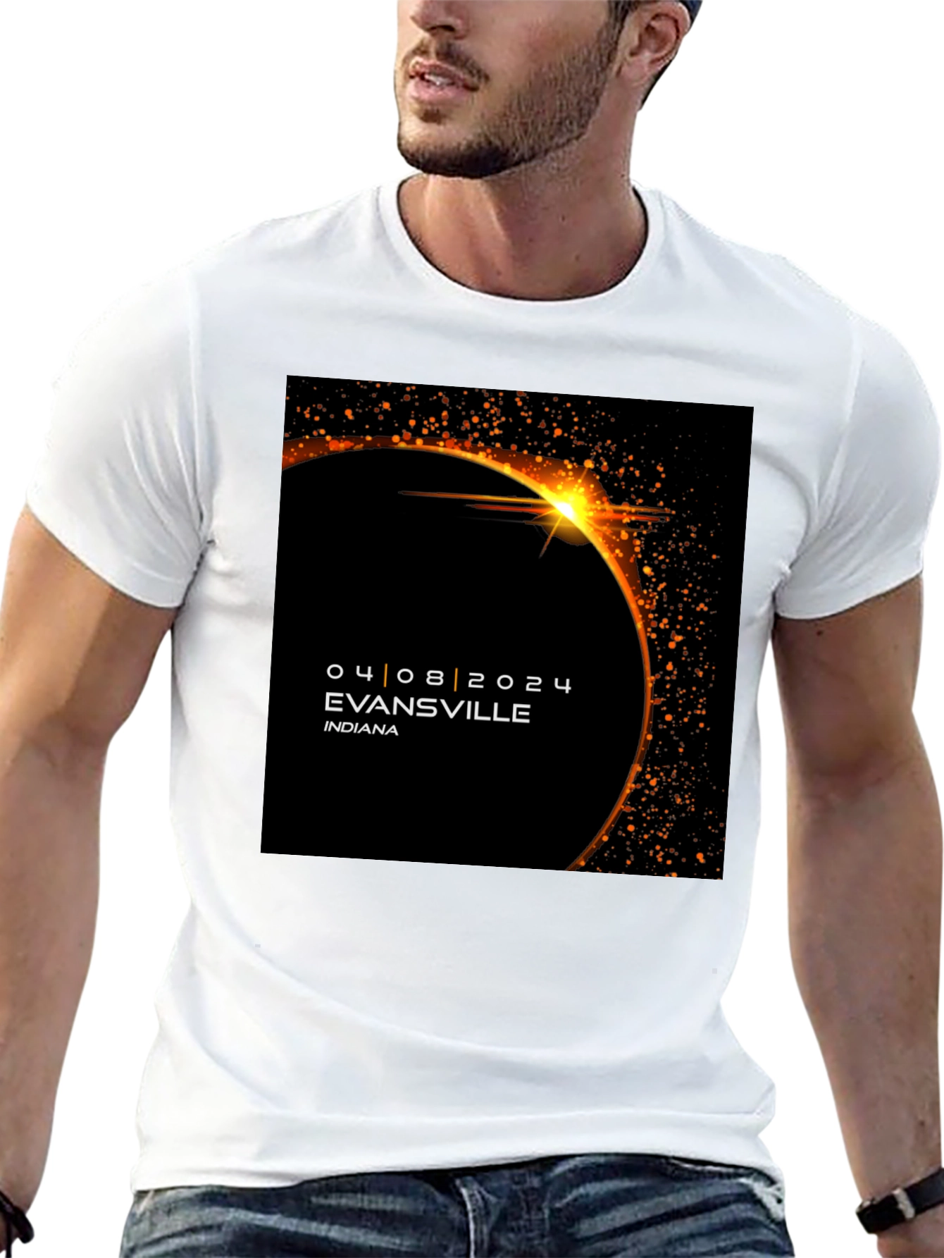 Evansville Eclipse 2024 T-Shirt - Total Solar Eclipse Souvenir