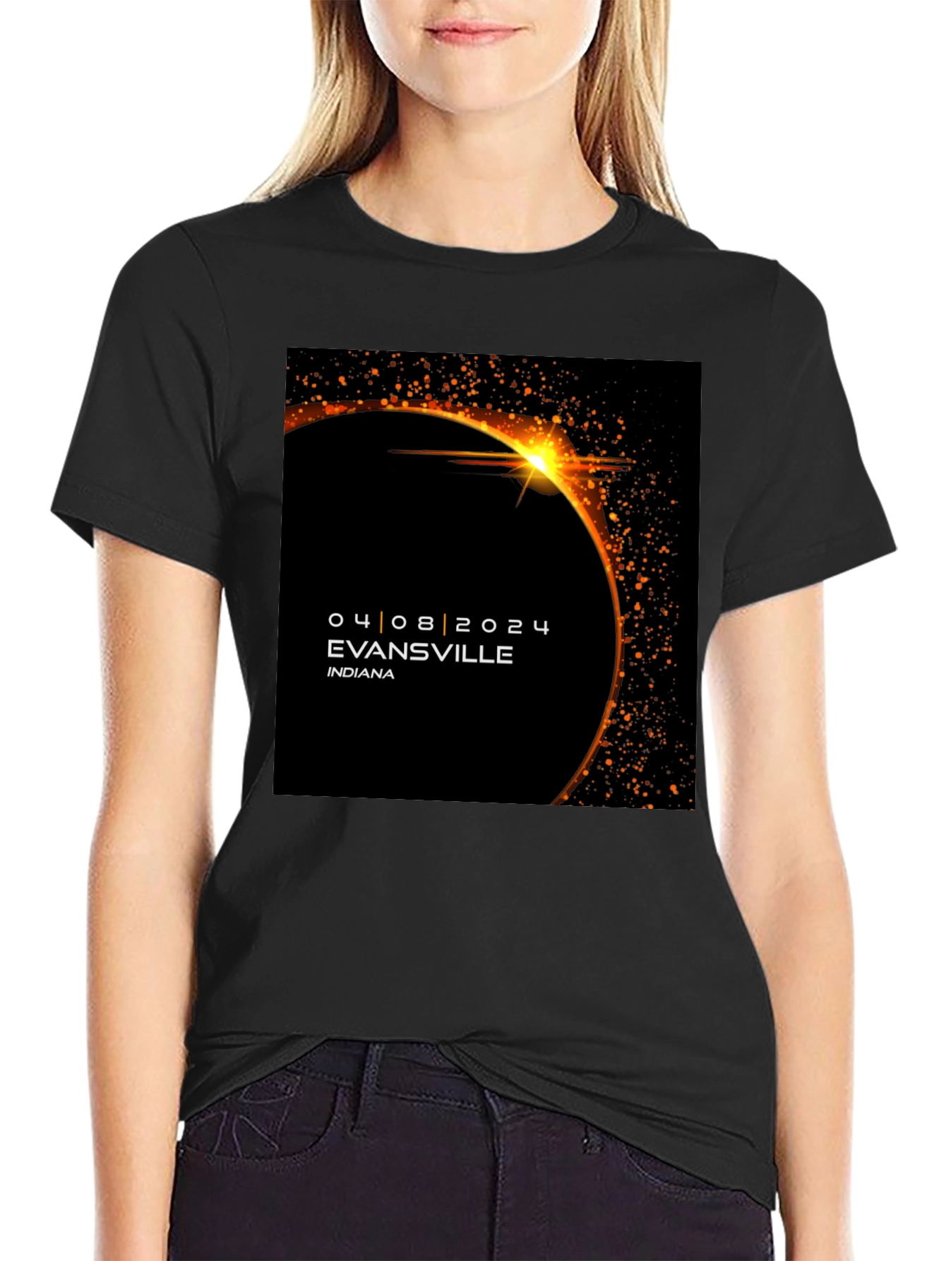 Evansville Eclipse 2024 T-Shirt - Total Solar Eclipse Souvenir