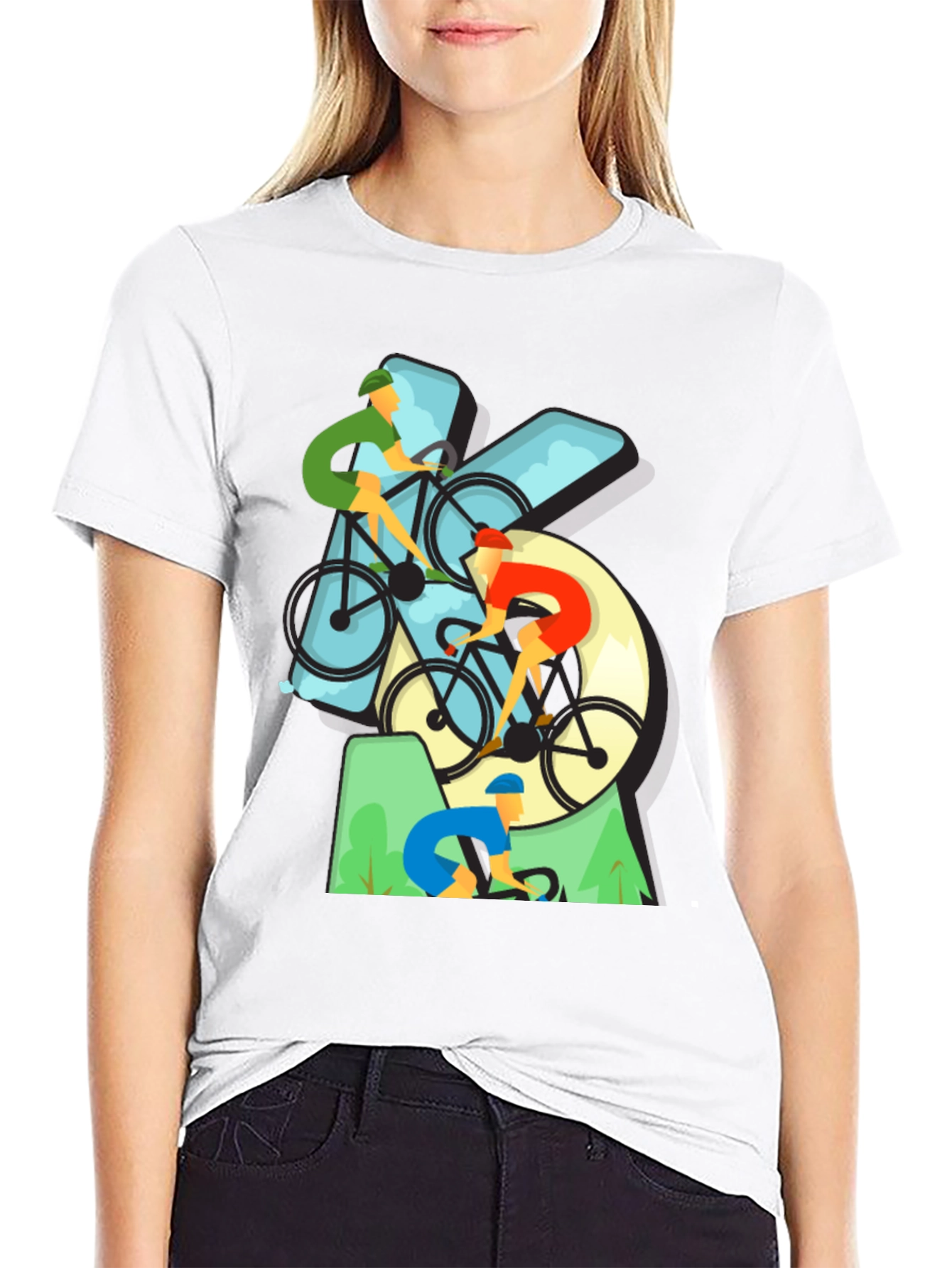 Cyclist Graphic Tee - Black