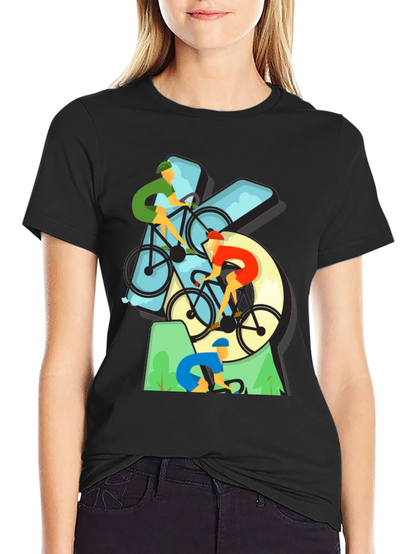 Cyclist Graphic Tee - Black