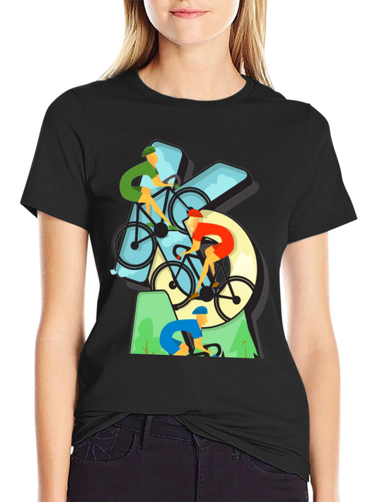 Cyclist Graphic Tee - Black