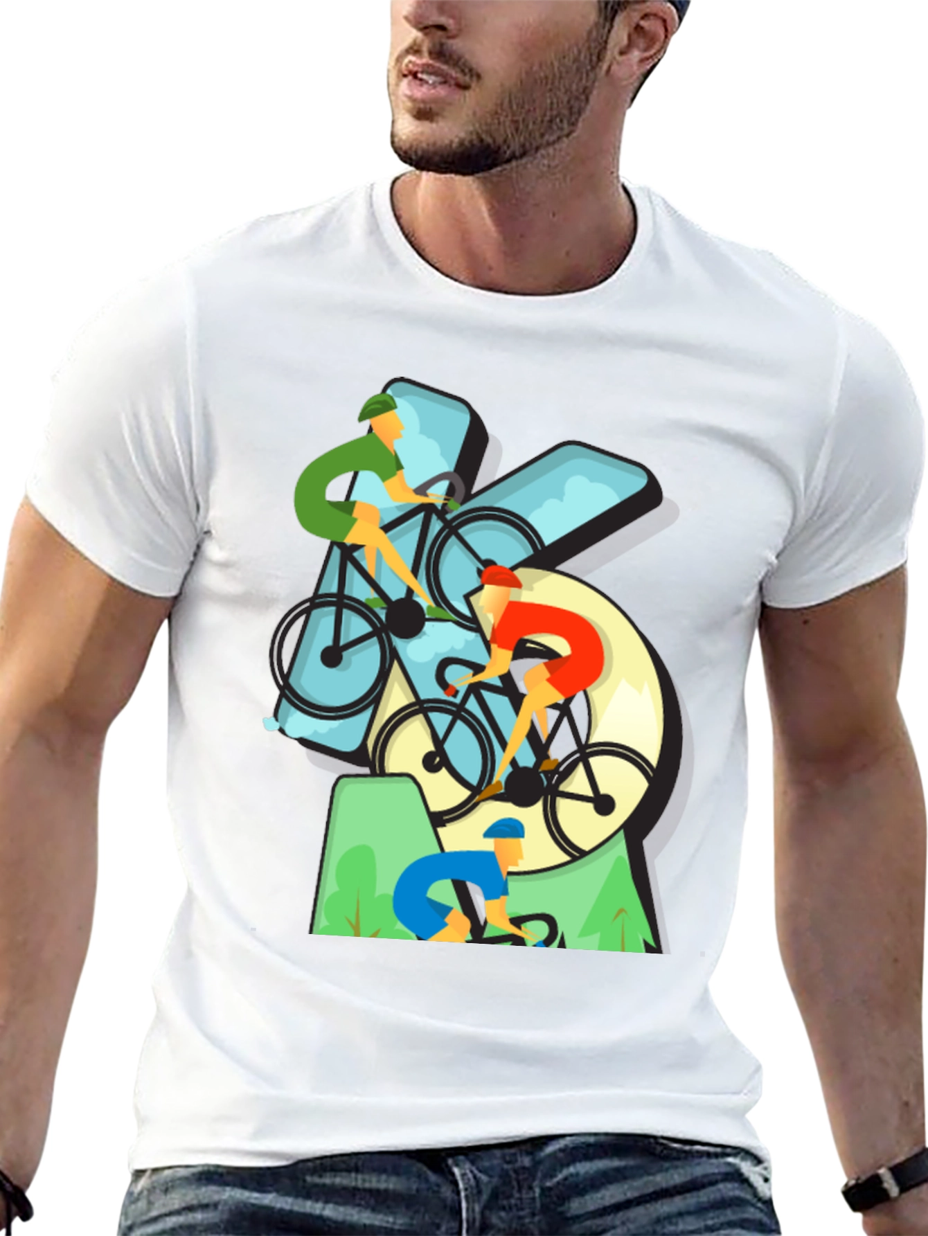 Cyclist Graphic Tee - Black
