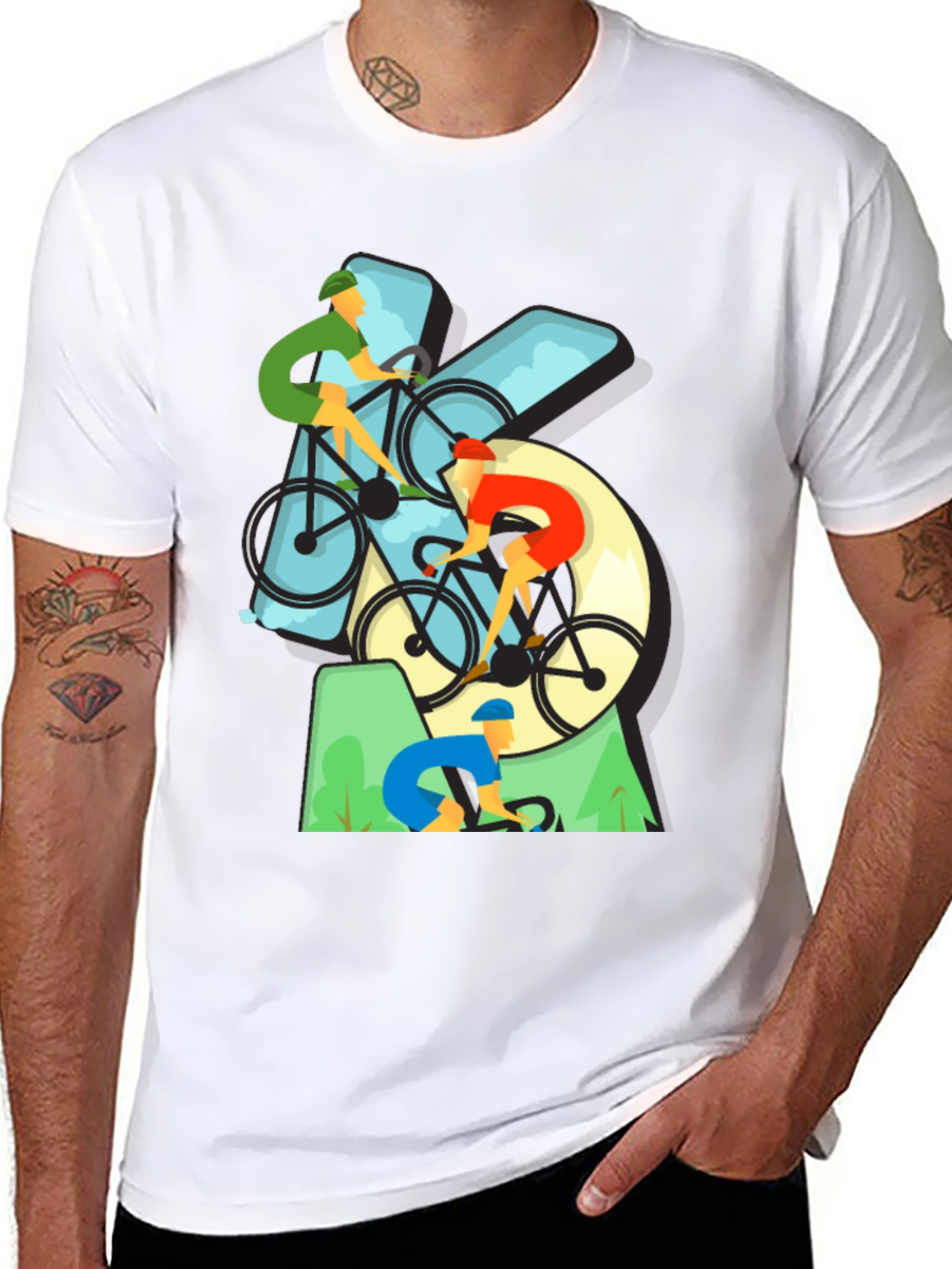 Cyclist Graphic Tee - Black