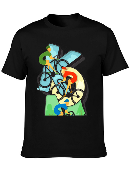 Cyclist Graphic Tee - Black