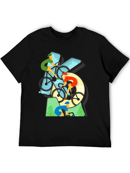 Cyclist Graphic Tee - Black