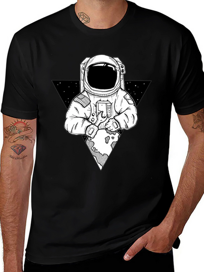 Astronaut Graphic Print T-Shirt - Space Exploration Tee