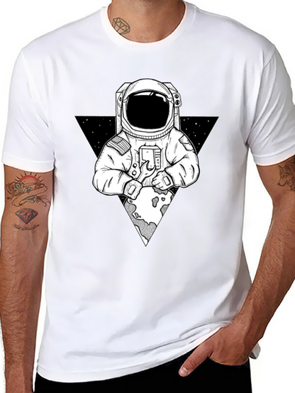 Astronaut Graphic Print T-Shirt - Space Exploration Tee