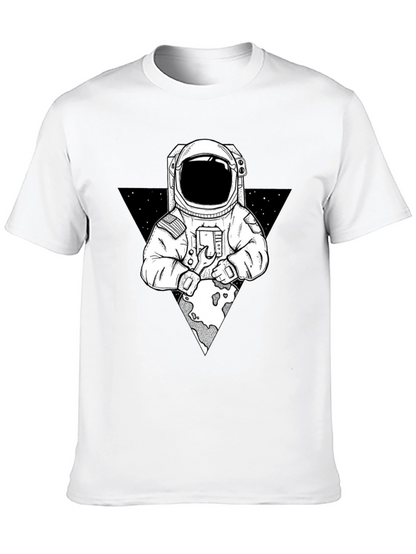 Astronaut Graphic Print T-Shirt - Space Exploration Tee