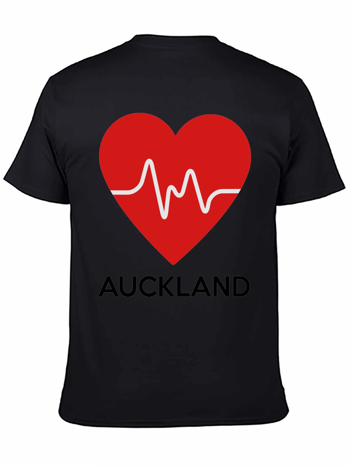 Auckland Heartbeat Black T-Shirt