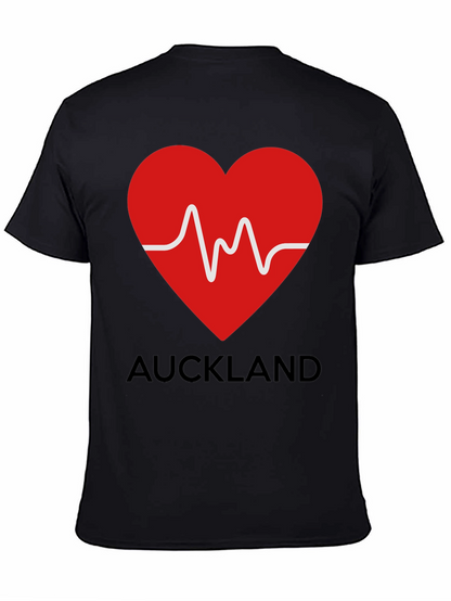 Auckland Heartbeat Black T-Shirt