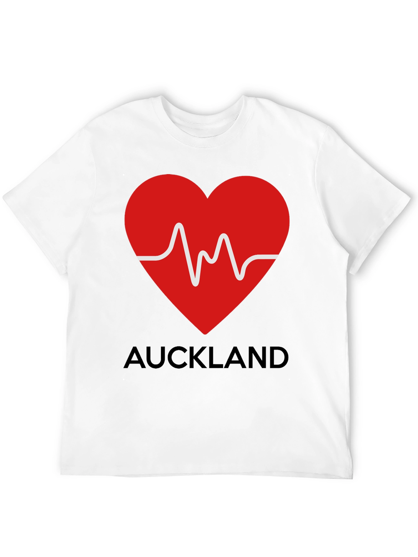 Auckland Heartbeat Black T-Shirt