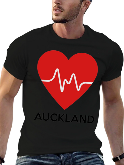 Auckland Heartbeat Black T-Shirt