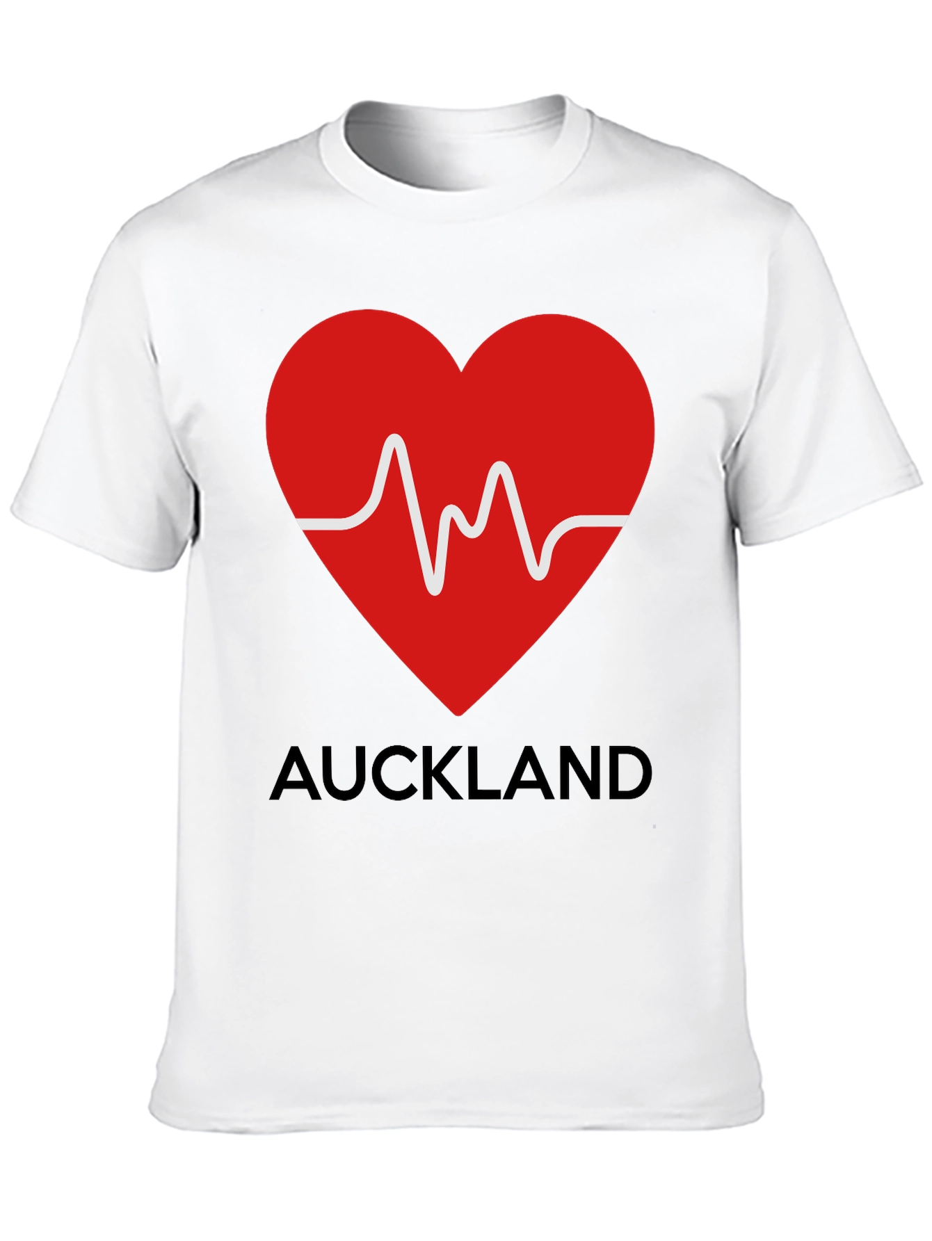 Auckland Heartbeat Black T-Shirt