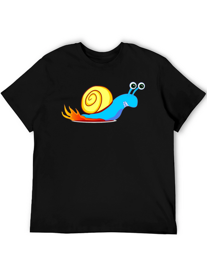 Turbo Snail Black T-Shirt - Speed Demon Cartoon