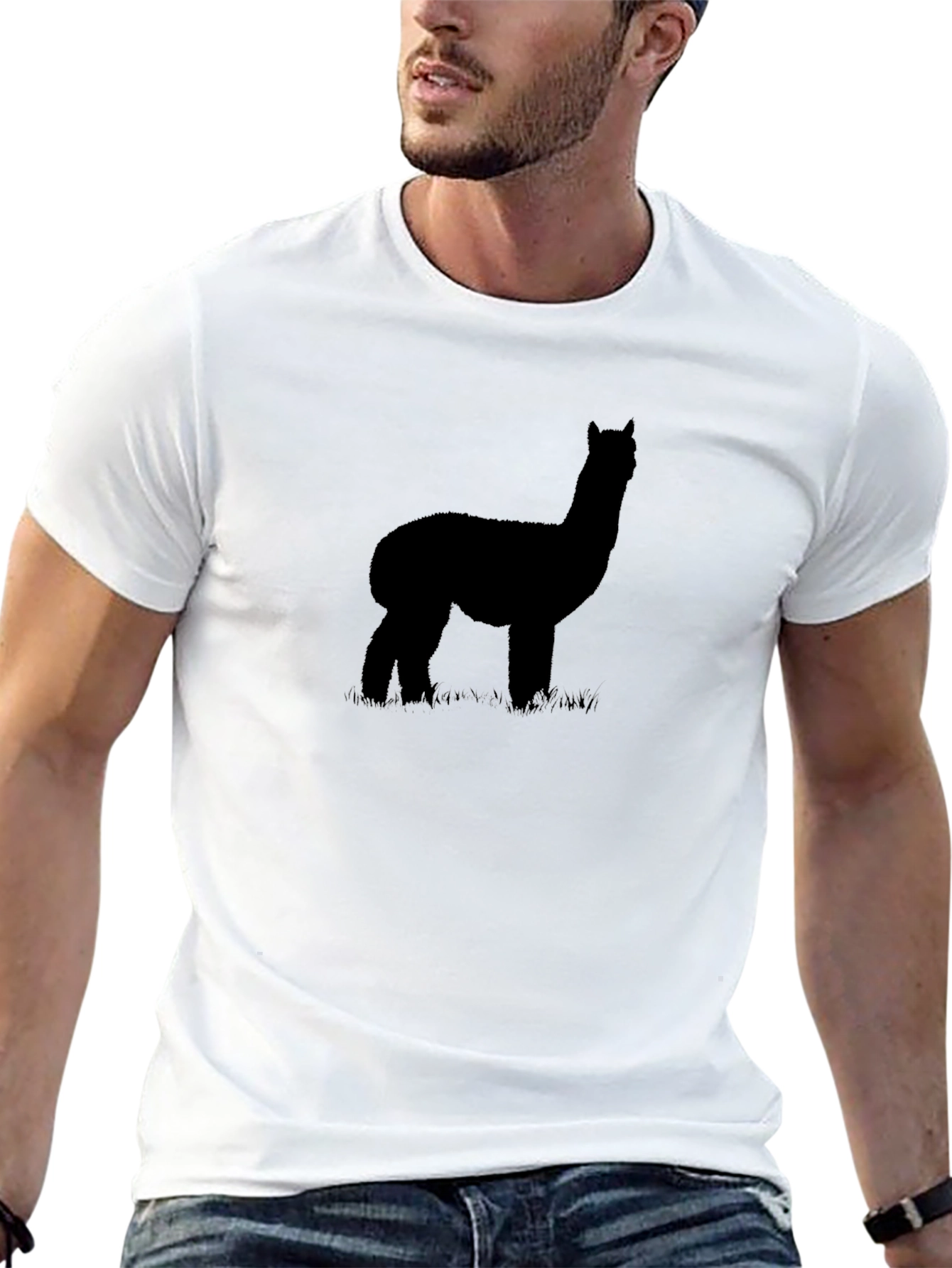 Alpaca Silhouette Graphic Tee - Black
