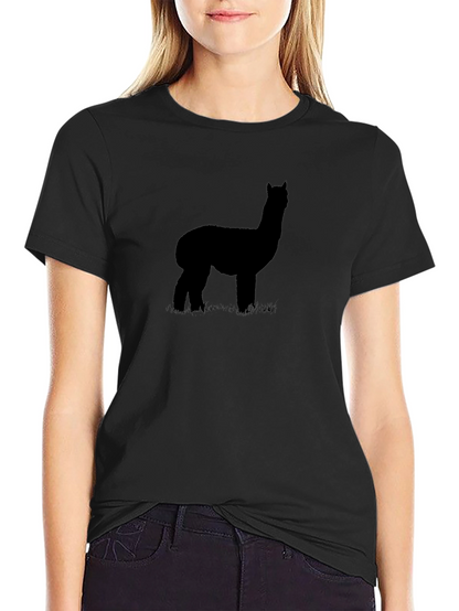 Alpaca Silhouette Graphic Tee - Black