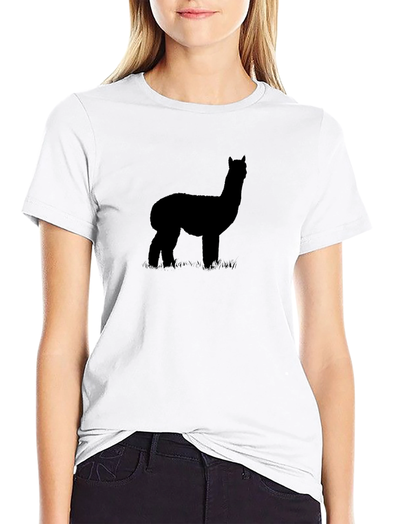 Alpaca Silhouette Graphic Tee - Black