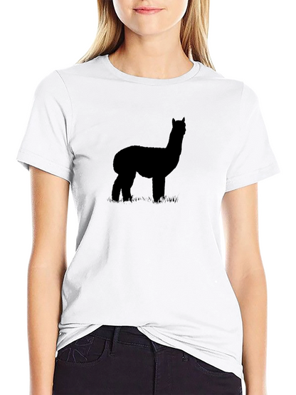Alpaca Silhouette Graphic Tee - Black