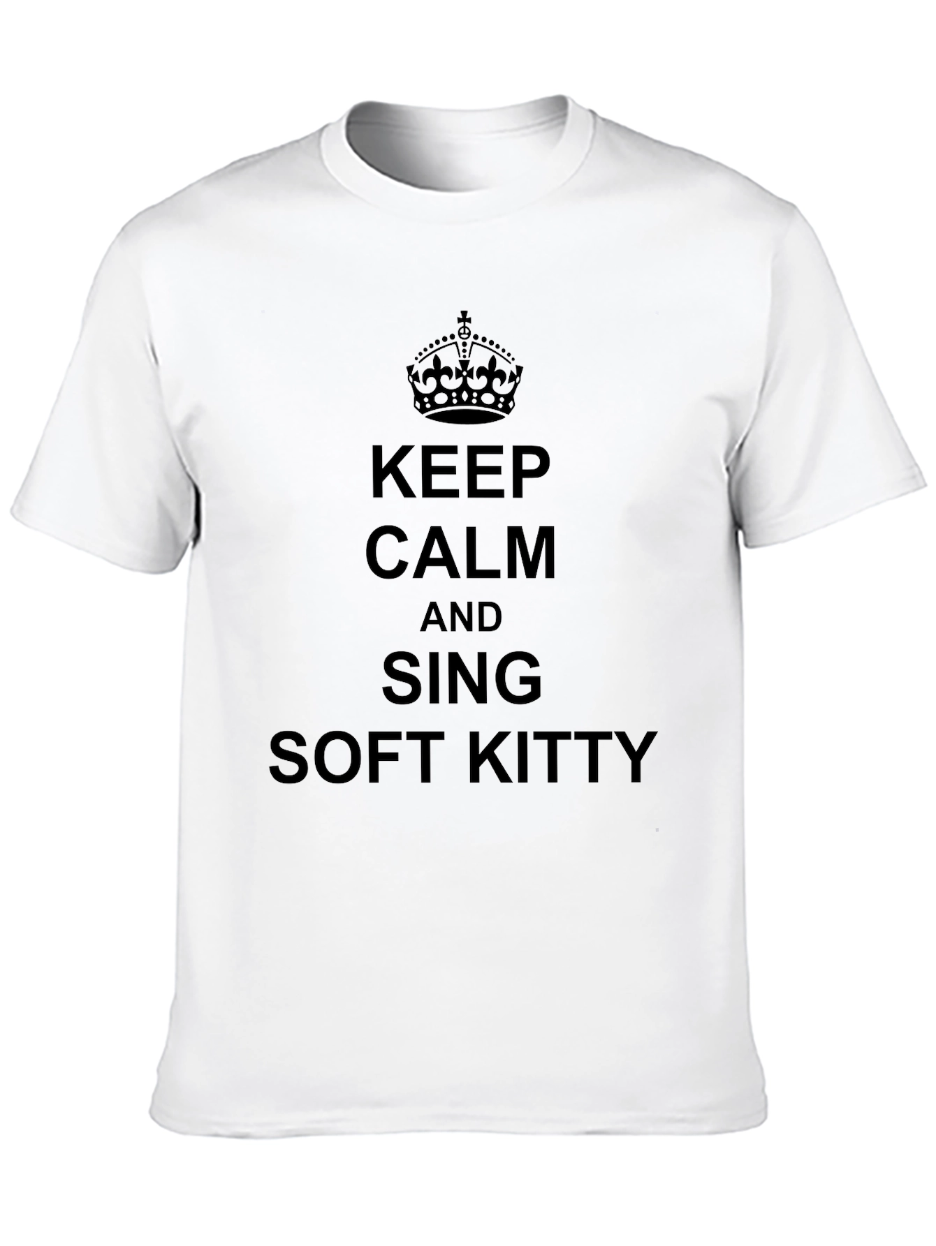 Keep Calm and Sing Soft Kitty Black T-Shirt