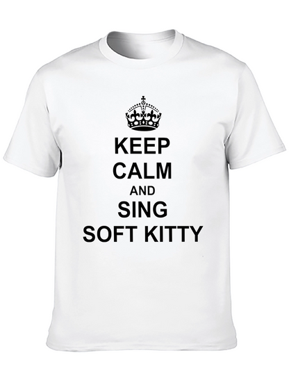 Keep Calm and Sing Soft Kitty Black T-Shirt