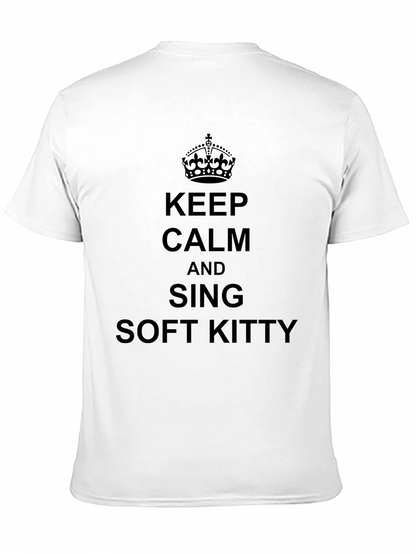 Keep Calm and Sing Soft Kitty Black T-Shirt
