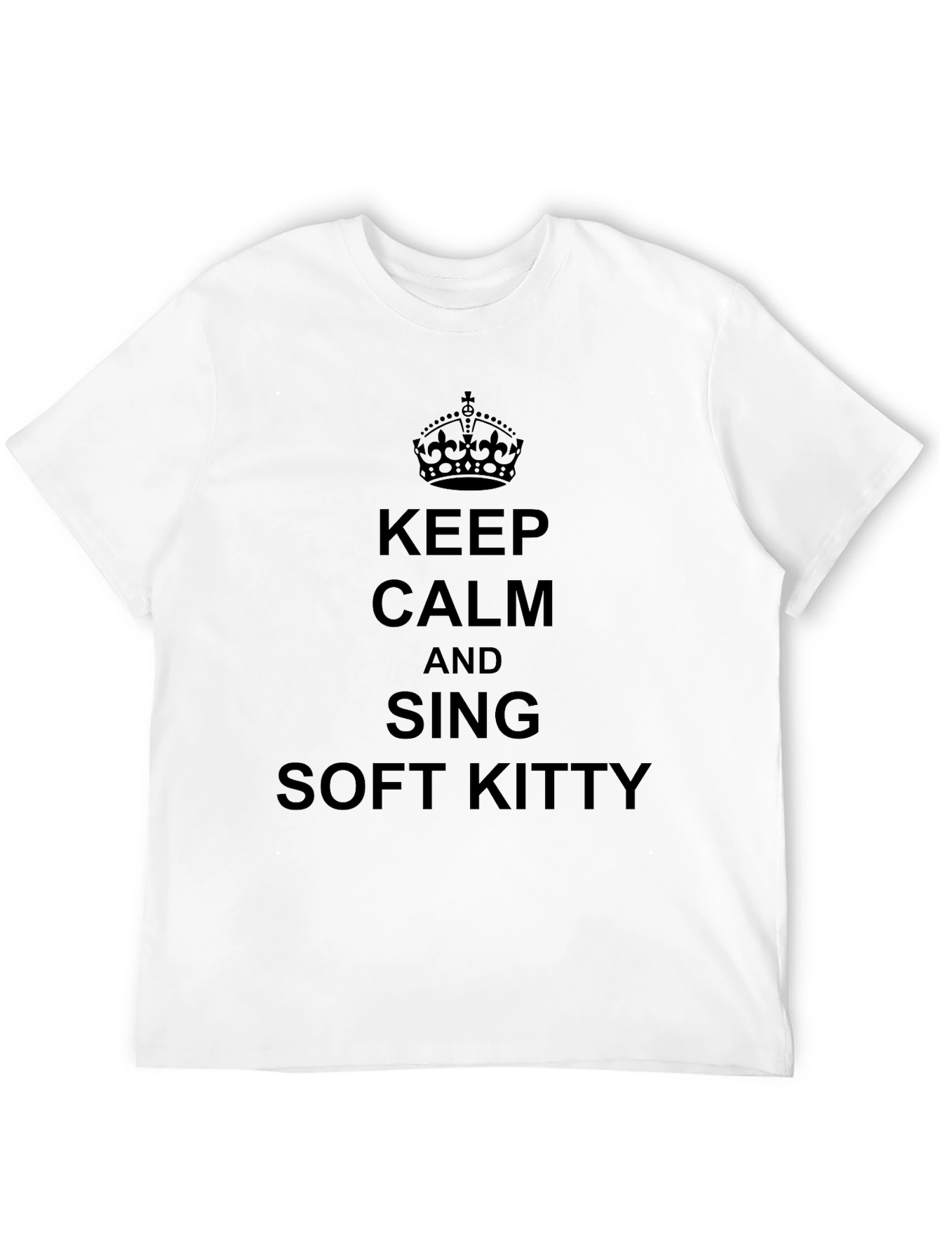 Keep Calm and Sing Soft Kitty Black T-Shirt