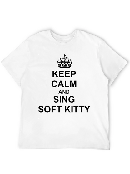 Keep Calm and Sing Soft Kitty Black T-Shirt