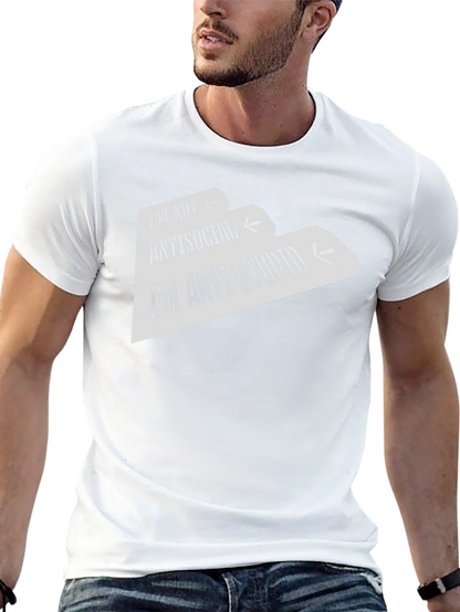 Anti-Stupid Graphic Tee - Funny Sarcastic T-Shirt