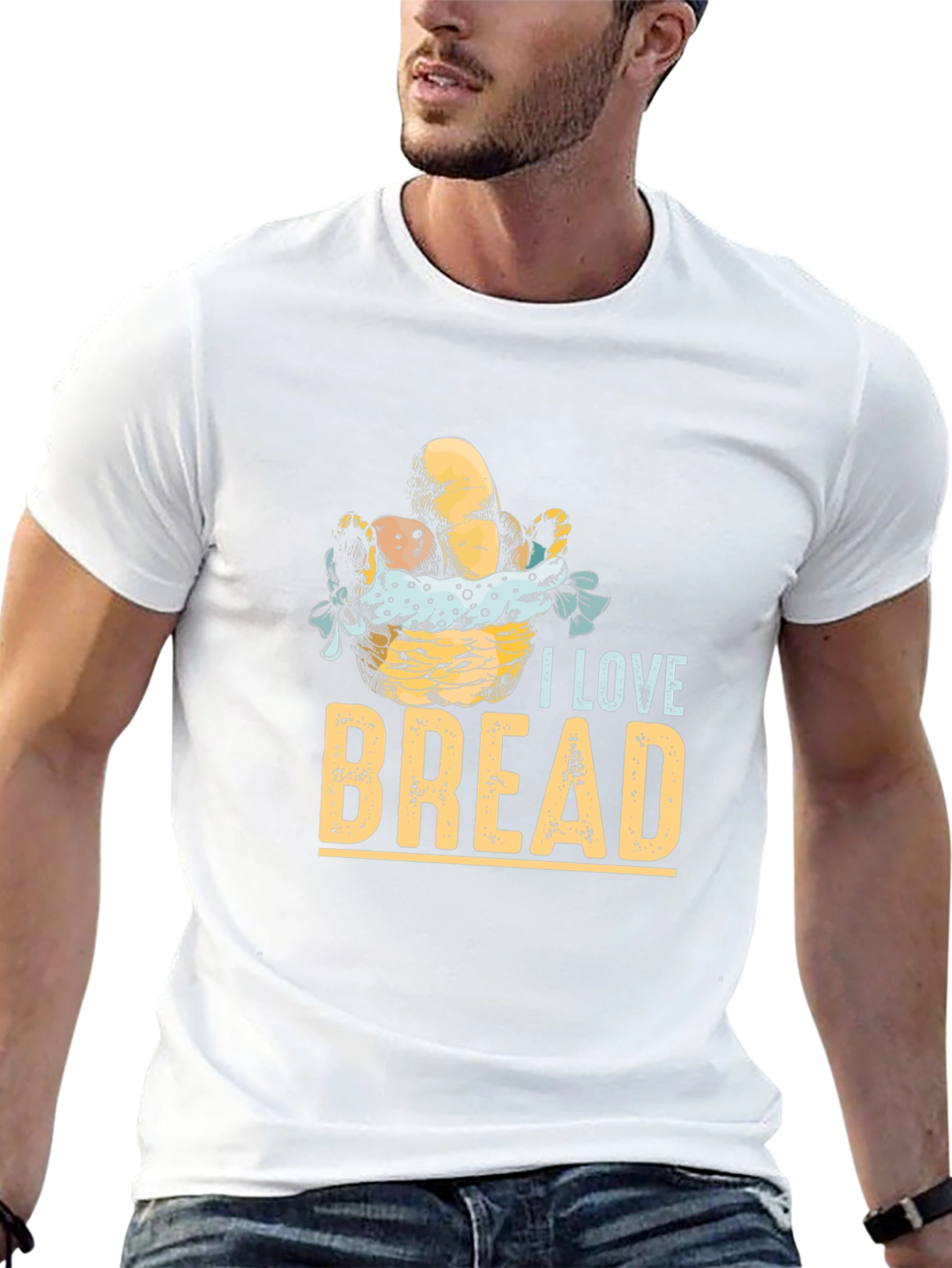 I Love Bread Graphic Tee - Unisex Casual T-Shirt