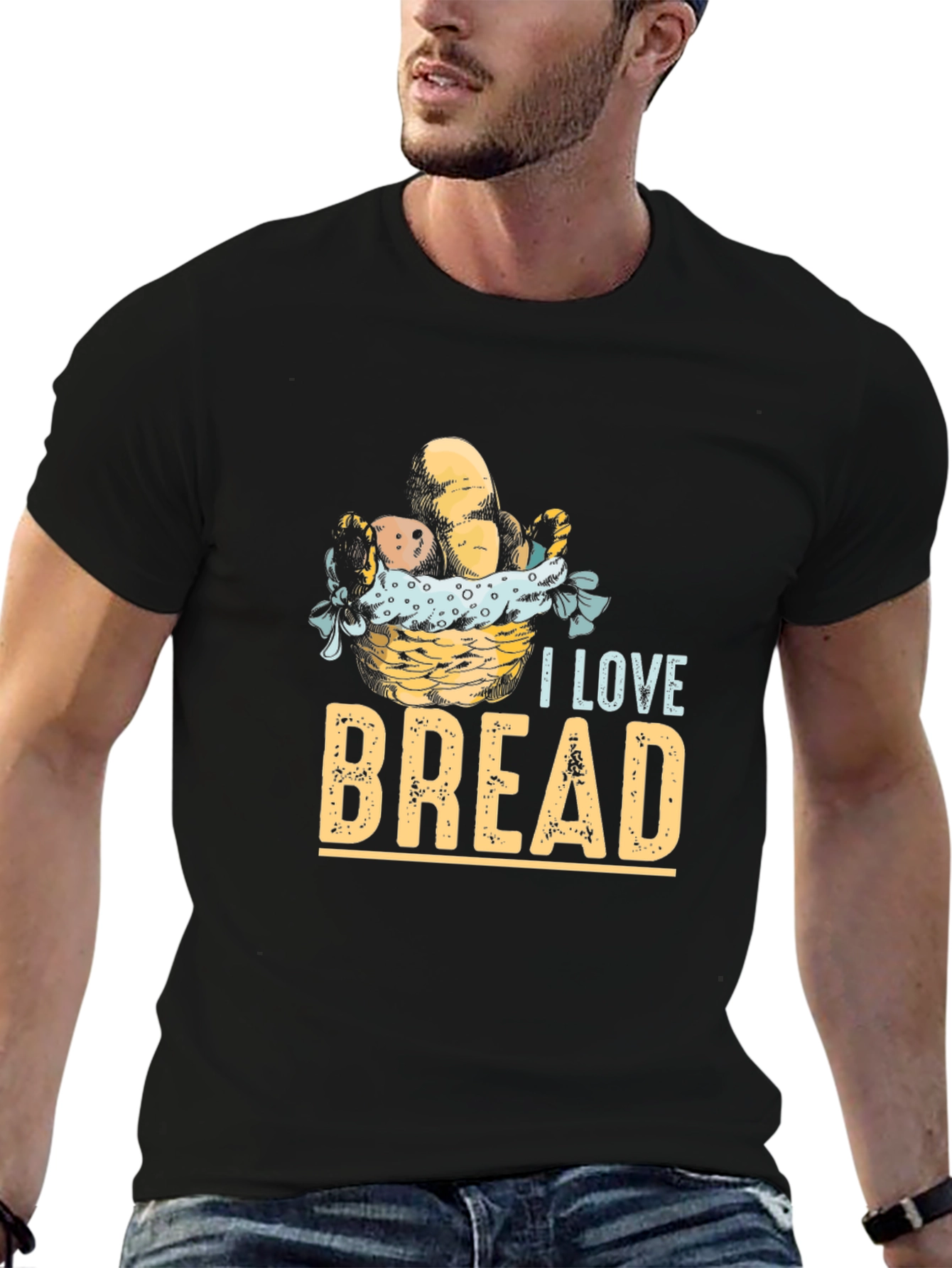 I Love Bread Graphic Tee - Unisex Casual T-Shirt