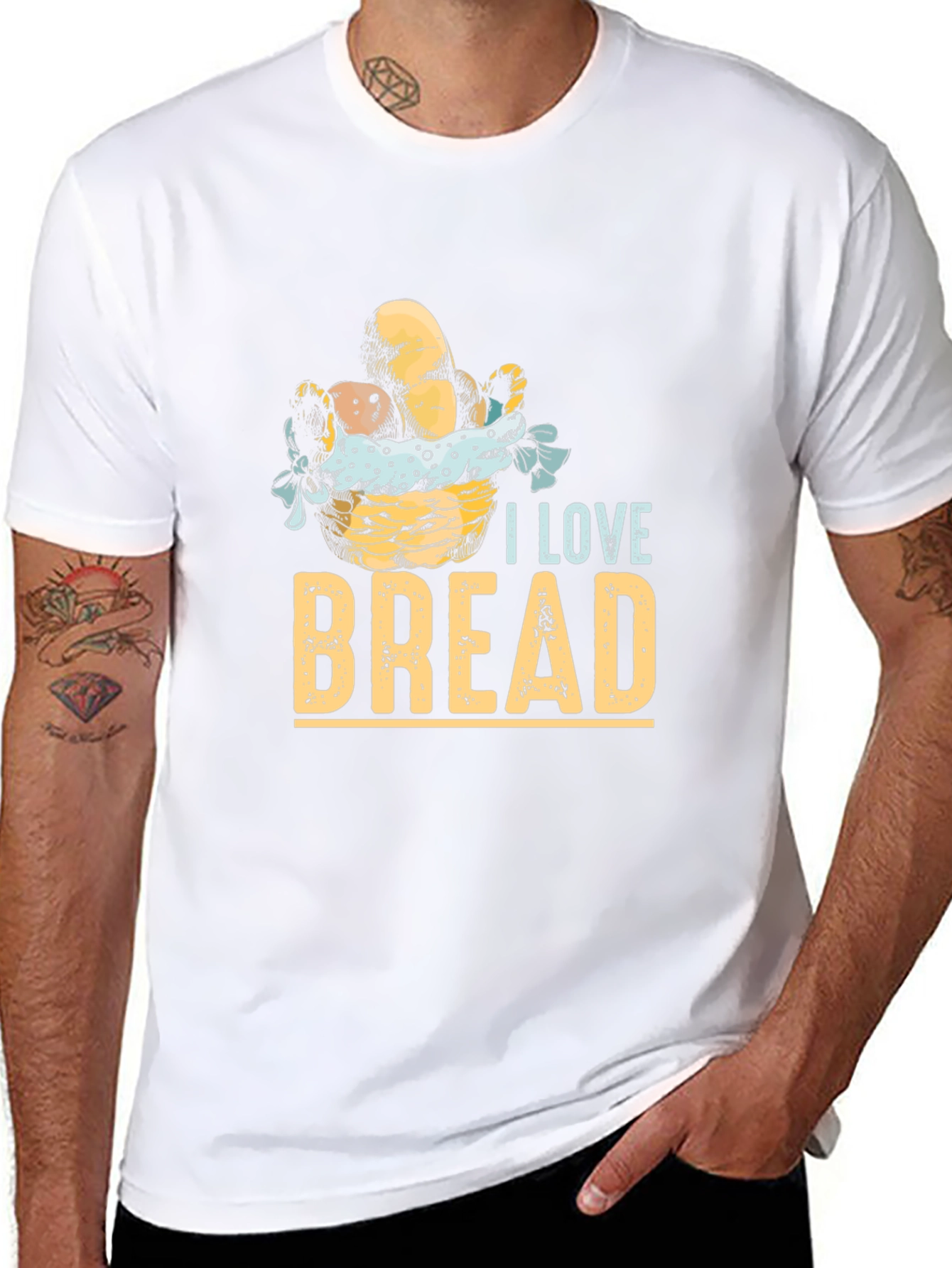 I Love Bread Graphic Tee - Unisex Casual T-Shirt