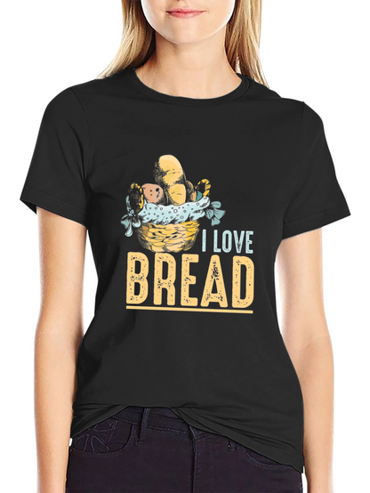 I Love Bread Graphic Tee - Unisex Casual T-Shirt