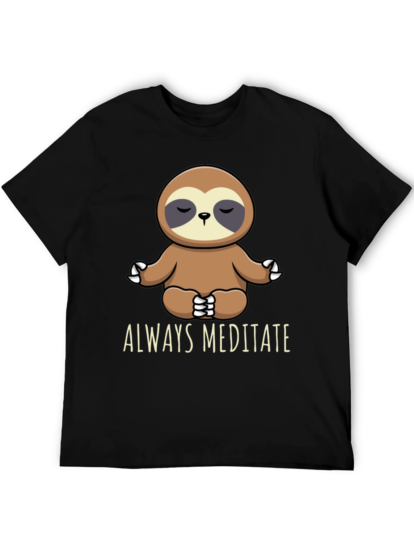 Meditating Sloth Graphic Tee - Always Meditate!