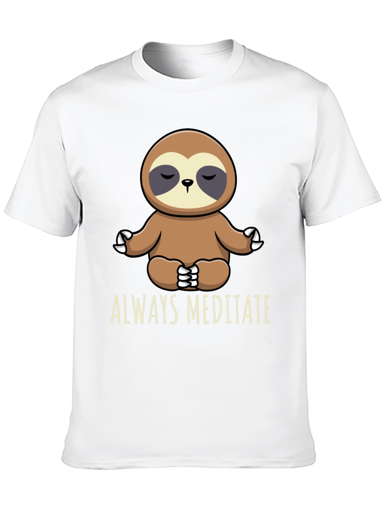 Meditating Sloth Graphic Tee - Always Meditate!